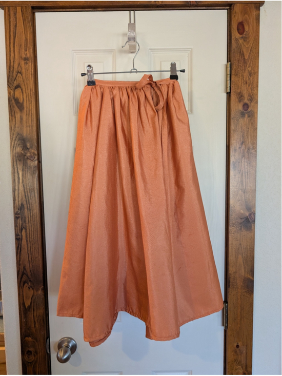 Unbranded Dresses & Skirts - Women's Tea length Orange Circle Rehearsal / Costume Skirt with Adjustable Ties
